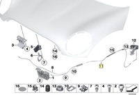 фото thumb №2, Mini задняя трос тяга капот r55 r56 r57 r58