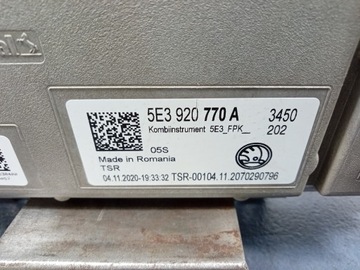 фото thumb №5, Octavia iv 1.5 tsi спидометр приборы lcd 5e3920770a