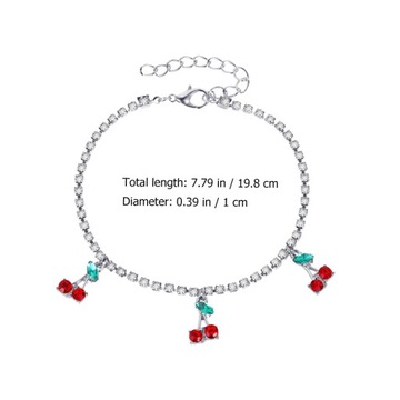 ЦЕПЬ ТЕННИСНАЯ ЦЕПЬ ВИШНЯ ПОДАРКИ ДЕВУШКЕ Rhinestone