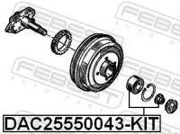 Підшипник колеса задні dac25550043-kit febest dacia Доставка, фото thumb
