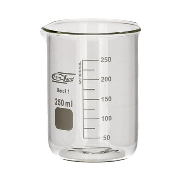 Стакан стеклянный 250 мл низкий Chemland