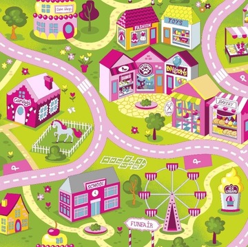 Dywan DYWANIK ULICE RÓŻOWE SWEET TOWN 80 X 120