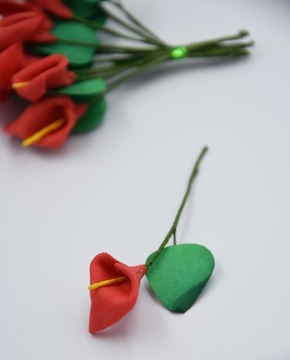 ПЕНОВЫЕ Каллы Цветы каллы на проволоке, 12 ШТ.