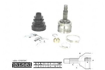 фото thumb №1, Pascal шарнир приводной внешний 27z/25z/62mm a