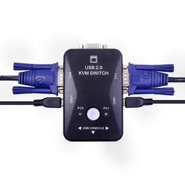 KVM-переключатель USB 2.0 на 2xPC 2xUSB