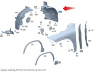 фото thumb №1, Підкрилок перед ліва mercedes gla задня частина a2478807909