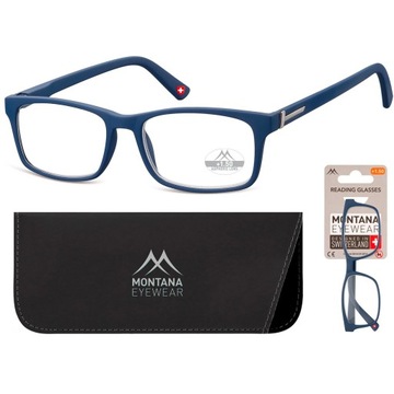 Okulary do czytania komputera korekcyjne plus +1.50 etui Montana oprawki