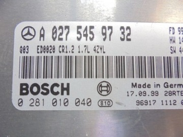 фото thumb №5, W168 компьютер a0275459732 1,7cdi 0281010040