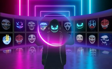МАСКА СО СВЕТОДИОДНОЙ ПОДСВЕТКОЙ, УПРАВЛЯЕМОЙ С ПОМОЩЬЮ СМАРТФОНА - BLUETOOTH