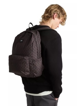 Plecak młodzieżowy do szkoły Vans Old Skool Check Backpack - black/charcoal