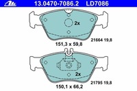 фото thumb №1, Тормозные колодки ham. перед mercedes c-klasa 93- e-klasa 95-
