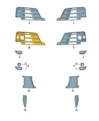 фото thumb №1, Решітка заглушка бампера права audi q7 sline