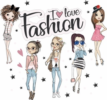 Наклейки на стену FASHION MODA 100X200см F