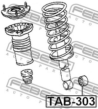 фото thumb №3, Febest tab-303 втулка, амортизатор