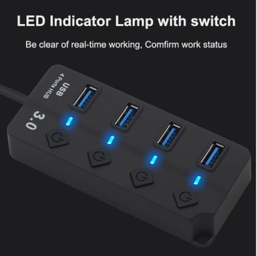 Разветвитель HUB, 4 порта, разветвитель USB 3.0