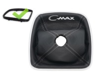 фото thumb №1, Ford c-max 2 2010-2019 чехол переключения передач кожа вышивка szary + рамка