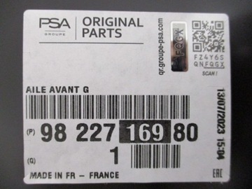 фото thumb №11, Citroen c4 cactus рестайлінг крило лівий переднє новий 9822716980