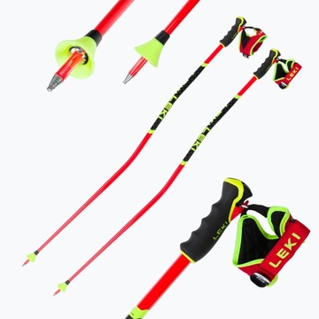 Лыжные палки LEKI WCR GS 3D красные 65267771125 130 см