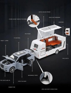 1/32 Rolls Royce Cullinan SUV игрушечная модель автомобиля алюминиевые модели туристических прицепов