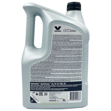 VALVOLINE SYNPOWER XL-III C3 5W30 6л = 5л + 1л