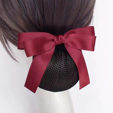 Kobiety Siatka do włosów Temperament Jednolity kolor Bow-knot OL Fishnet