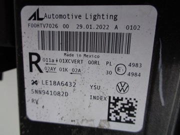 фото thumb №10, Лампа права фара vw tiguan 5nn 20- рестайлінг повний led iq light