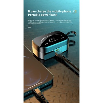 Bluetooth-гарнитура 5.1 с микрофоном и светодиодным экраном Smart Touch Wide K2S, белая
