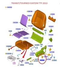 фото thumb №9, Ручка do регулювання сидіння transit 18- 2303120 _ bk21-f618k78-fb3zhe