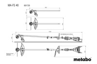 Metabo МЕХАНИЧЕСКАЯ КОСА MA-FS 40 601728850 для MA 36-18