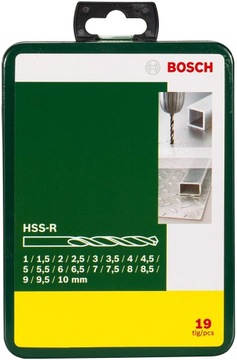 BOSCH ZESTAW WIERTEŁ DO METALU HSS-R 19 SZTUK