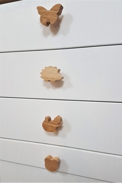 Деревянные ручки, мебельные ручки, узор дубовый мишка.