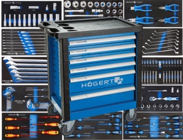 HOGERT HT7G052 ТЕЛЕЖКА ДЛЯ ИНСТРУМЕНТОВ, 171 шт.