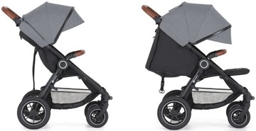 WÓZEK SPACEROWY PetiteMars Street 2 AIR STELAŻ KLAMRA OAK ULTIMATE GREY