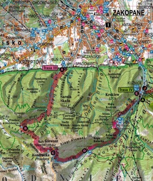 ТАТРЫ И ЗАКОПАНЕ 2 в 1 ЛАМИНИРОВАННАЯ КАРТА И ПУТЕВОДИТЕЛЬ по EXPRESSMAP