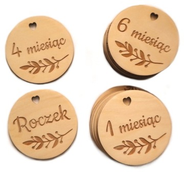 Tabliczki PIERWSZY ROK DZIECKA 13 szt śred 12 cm