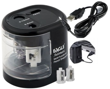 Точилка электрическая EAGLE EG-5161 на 2 отверстия. USB черный