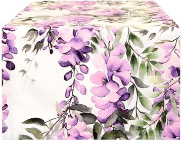 Bieżnik na Stół 40x100 Plamoodporny Bieżnik Kwiaty Wisteria 10664