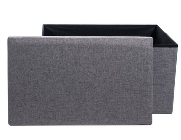 Складной пуф XL - 60x38x38см серый