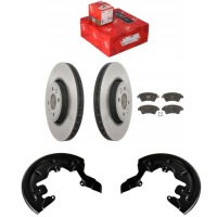 фото thumb №1, Тормозные диски + тормозные колодки перед + защита диск do renault scenic ii grand scenic ii