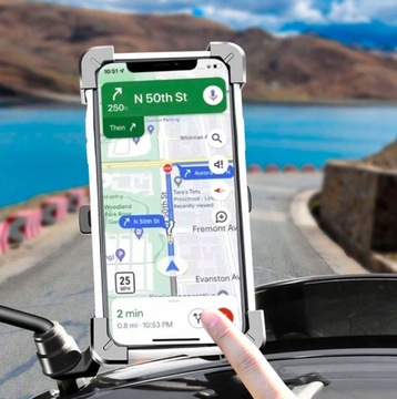 ДЕРЖАТЕЛЬ ДЛЯ ВЕЛОСИПЕДА ДЛЯ ТЕЛЕФОНА GPS ВЕЛОСИПЕД МОТОЦИКЛ СКУТЕР GSM ПОВОРОТ НА 360°