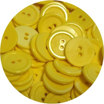 Guziki 11mm 1000szt 1043 ŻÓŁTY plastikowe 0936