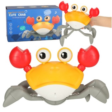 KRAB UCIEKAJĄCY PEŁZAJĄCY CZUJNIK INTERAKTYWNA AKUMULATOR USB DZIECKO HIT