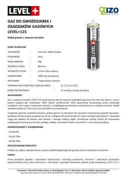 Gaz do Osadzaków Nabój 24szt 115mm 56ml 28g L+115