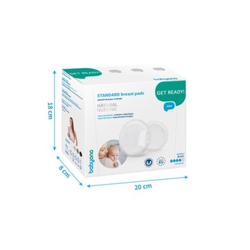 BABYONO WKŁADKI LAKTACYJNE STANDARD BIAŁE 60szt