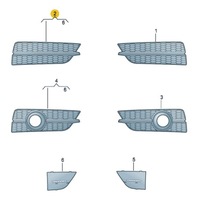 фото thumb №9, Audi a7 4g передня частина бампер правий сторона решітка 4g8807648f9b9