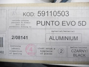 фото thumb №5, Планки, накладки пороговые fiat punto evo 5d 59110503