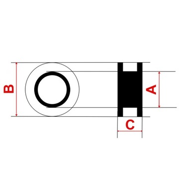 Tunel Silikonowy Piercing Do Uszu Niebieski 8mm