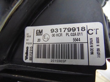 фото thumb №14, Лампа ліва перед opel vectra c рестайлінг gts лінза темне 93179918 європа