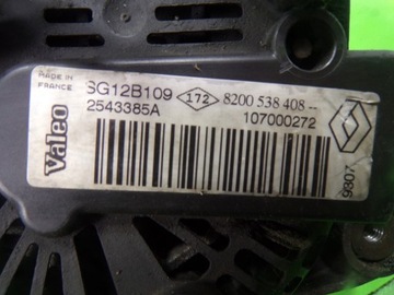 фото thumb №8, Renault scenic ii 1.9 dci 120km f9q812 генератор 8200538408