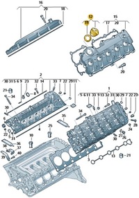 фото thumb №5, Кришка заливної оливи audi r8 4.2 v8 5.2 v10 оригінал